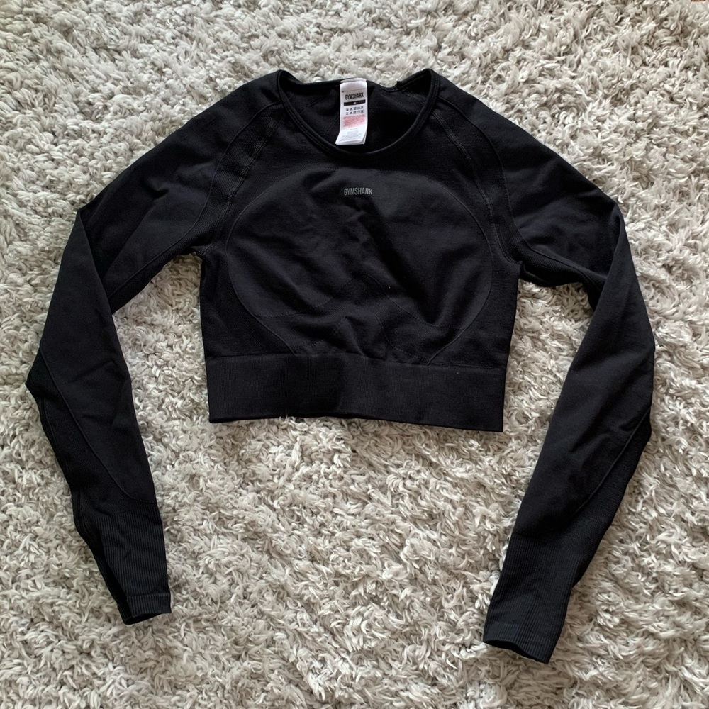 Gymshark cropped long sleeve workout top